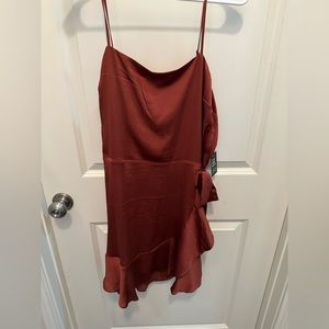 NEW WITH TAGS Express Mini Dress, Size L, Color: Rust